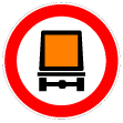 C3P - Trânsito proibido a veículos transportando mercadorias perigosas
