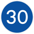 D8 - Obrigação de transitar à velocidade mínima de … km/h