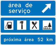 I4B - Aproximação de via de saída para a área de serviço