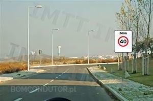 Posso circular a velocidade superior a 40 Km/h nesta via de