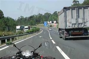 Questão IMT: Se um motociclo efectuar a transposição de uma linha contínua que separa sentidos de trânsito, pratica uma contra-ordenação: